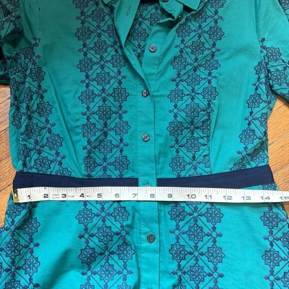 Draper James Floral Honeycomb Lace 3/4 sleeve Shirtdress - Picture 15 of 16